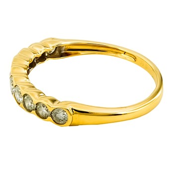 18ct gold Diamond half eternity Ring size M